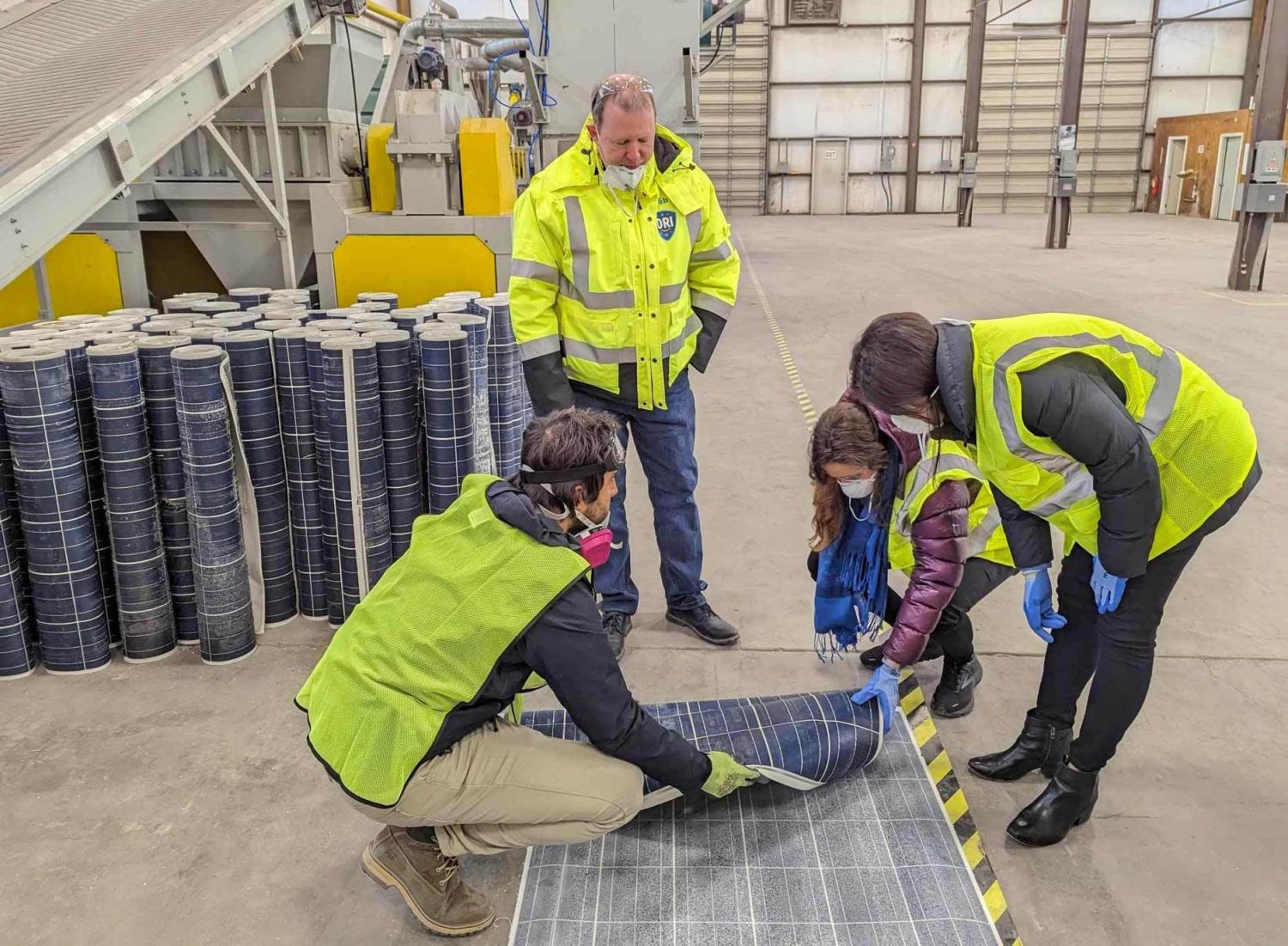 solar panel recycling site