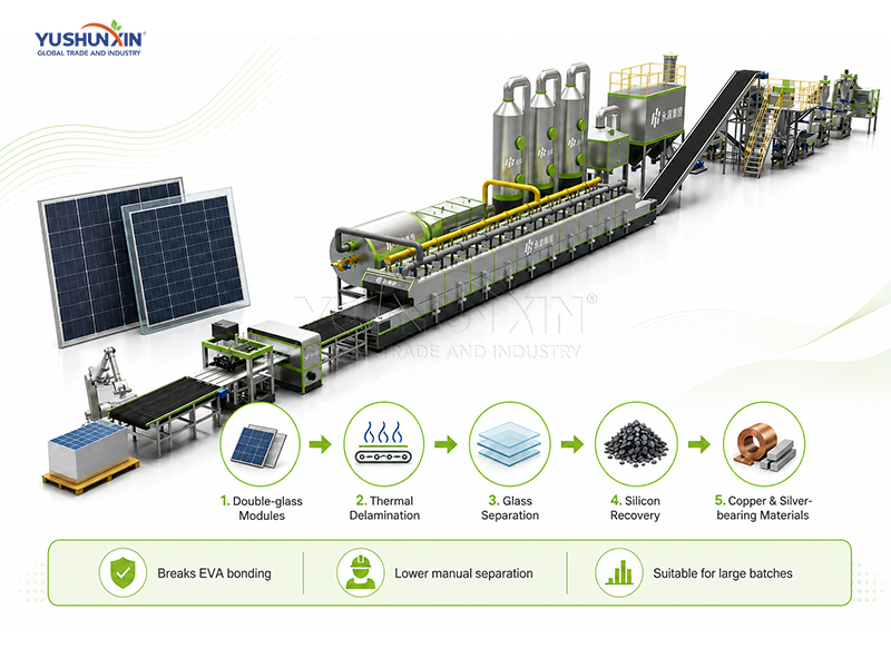 EVA Thermal Decomposition and Delamination Control in PV Module Recycling