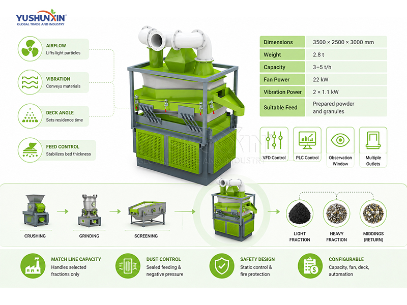 Gravity Separator for Industrial E-Waste Metal Recovery