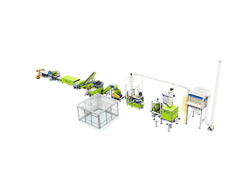 Single glass solar panel recycling plant